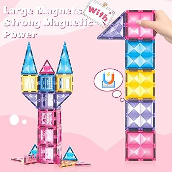 Amazon.com: Princess Magnetic Tile Castle 3D Building Block Set - Sensory STEM Educational Buildi... | Amazon (US)
