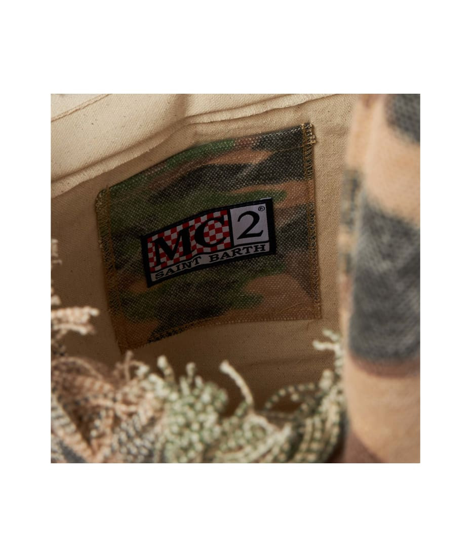 Vanity Canvas Shoulder Bag With Camouflage Print | Italist.com US