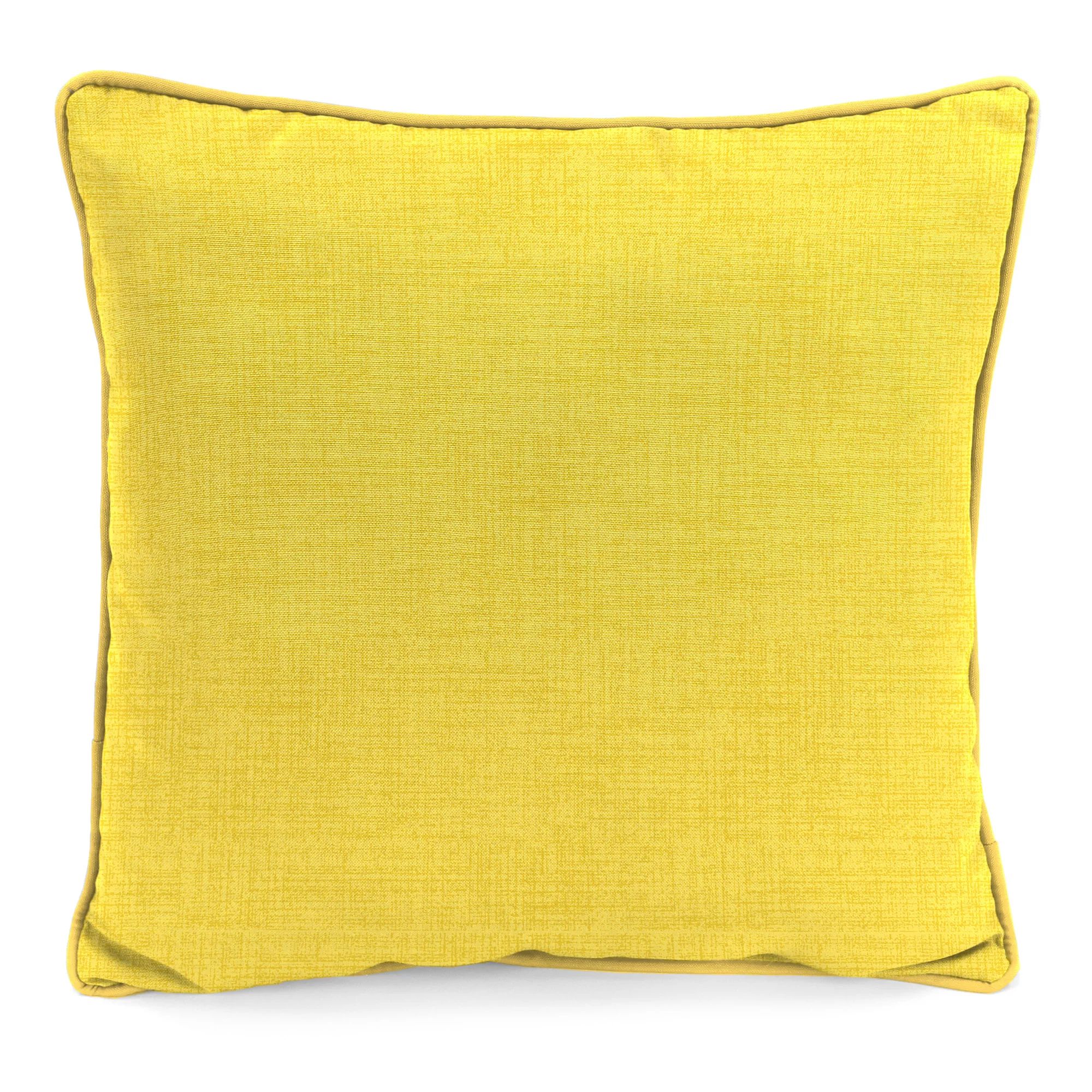 Mainstays Outdoor Throw Pillow, 16", Sunray Yellow Solid | Walmart (US)