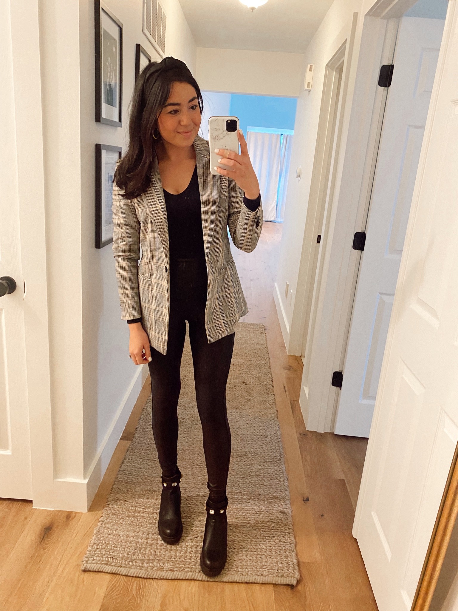 Heading to dinner tonight and loving the blazer look lately! Such an easy way to elevate your look! #fall #mom #blazer #spanx #headband #boots #bodysuit

#LTKSeasonal #LTKstyletip #LTKunder100