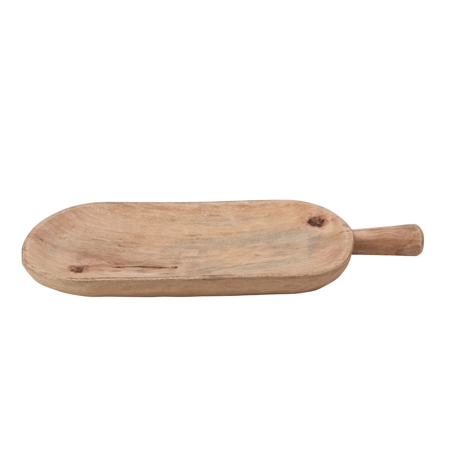 Creative Co-Op Hand-Carved Mango Wood Tray w/ Handle | Walmart (US)