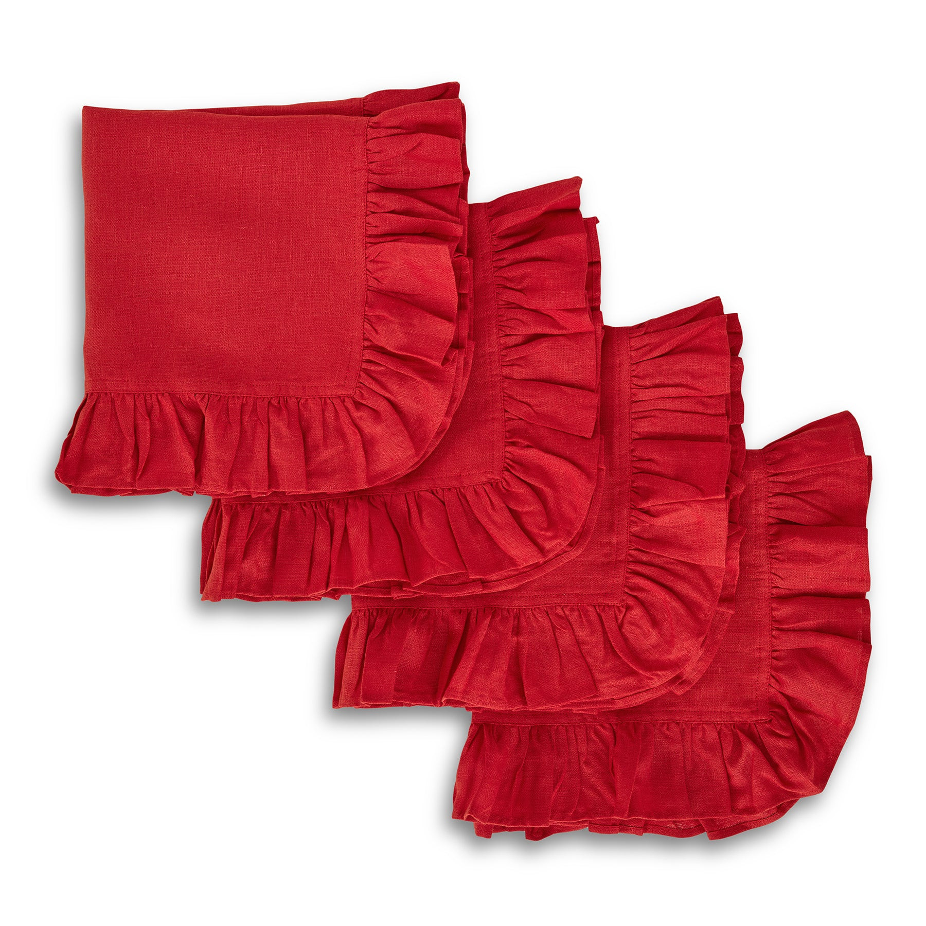 Gabrielle Ruffle Napkins, Set of 4 | Solino Home