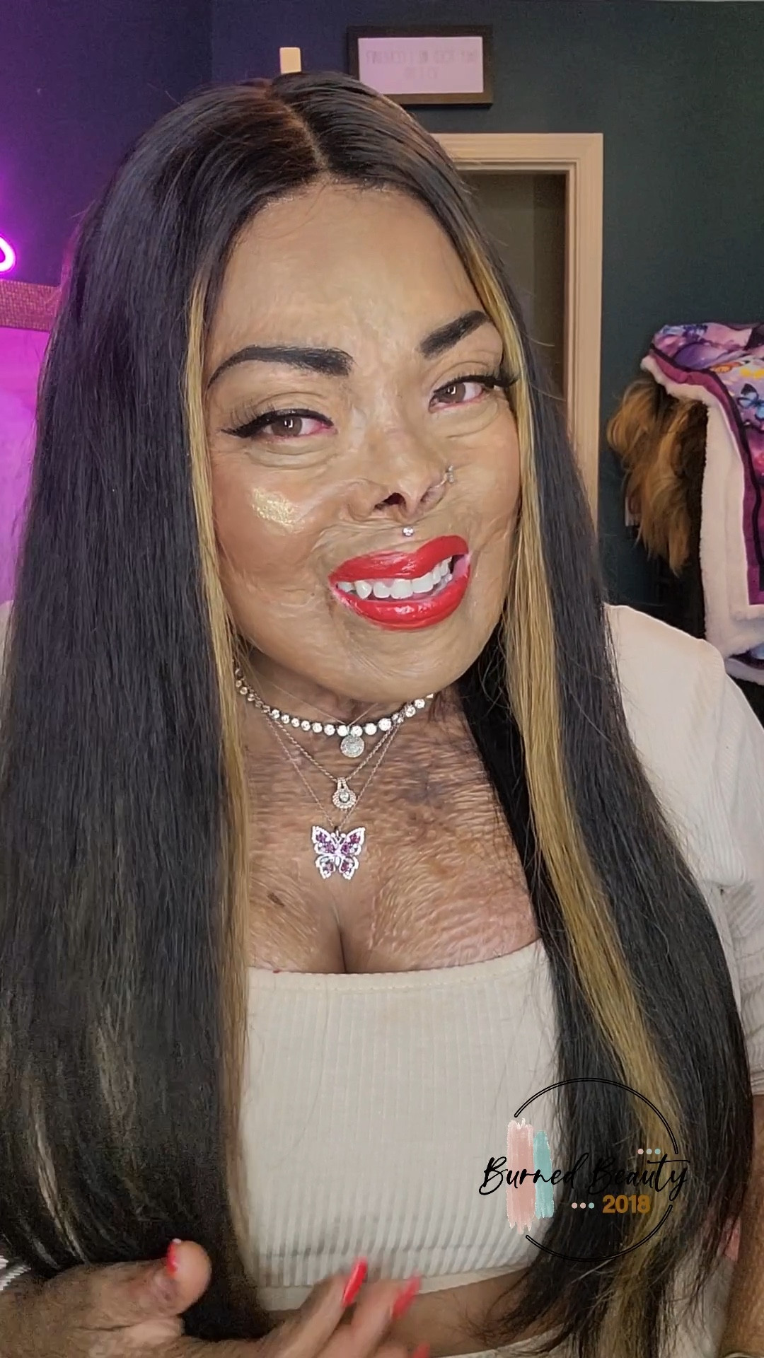 LuvMe Hair as got me looking good!! And this red vinyl lip by Gwen Stefani is my new favorite!🦋

#LTKbeauty #LTKstyletip #LTKover40