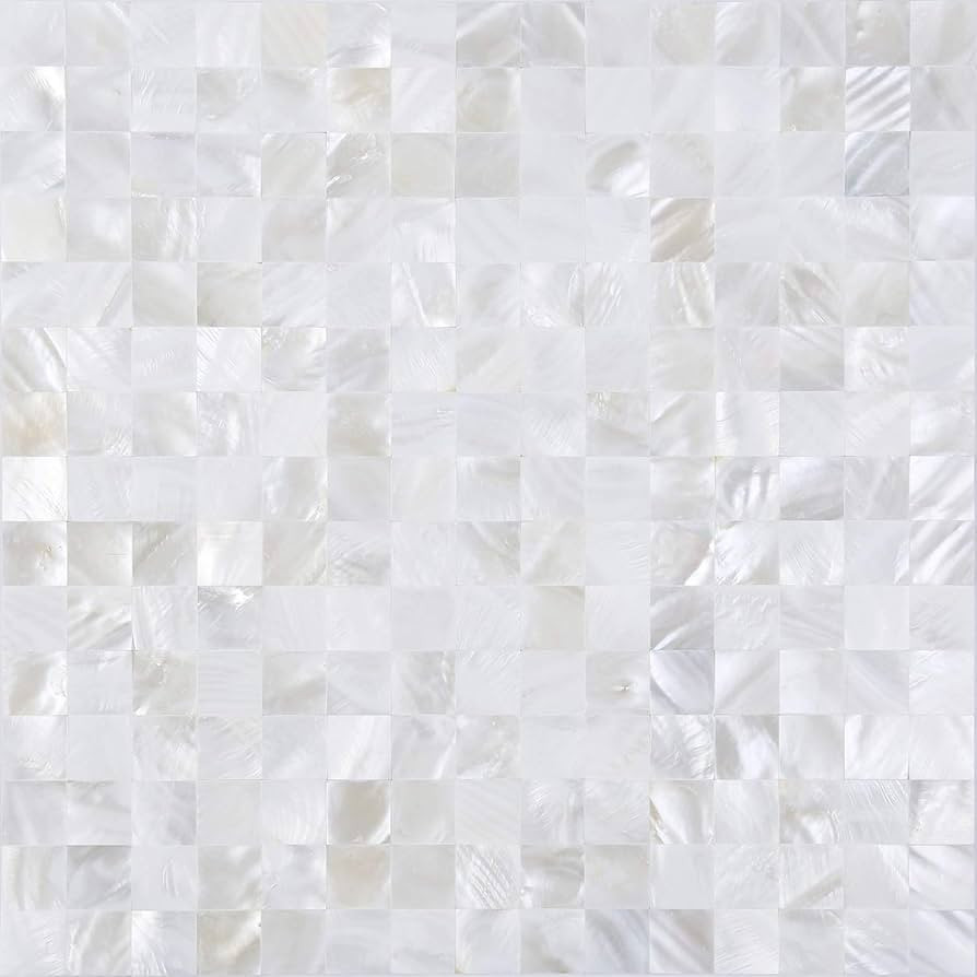 KASARO Peel and Stick Backsplash Shell Tiles, Mother of Pearl Mosaic Self Adhesive Tiles for Kitc... | Amazon (US)