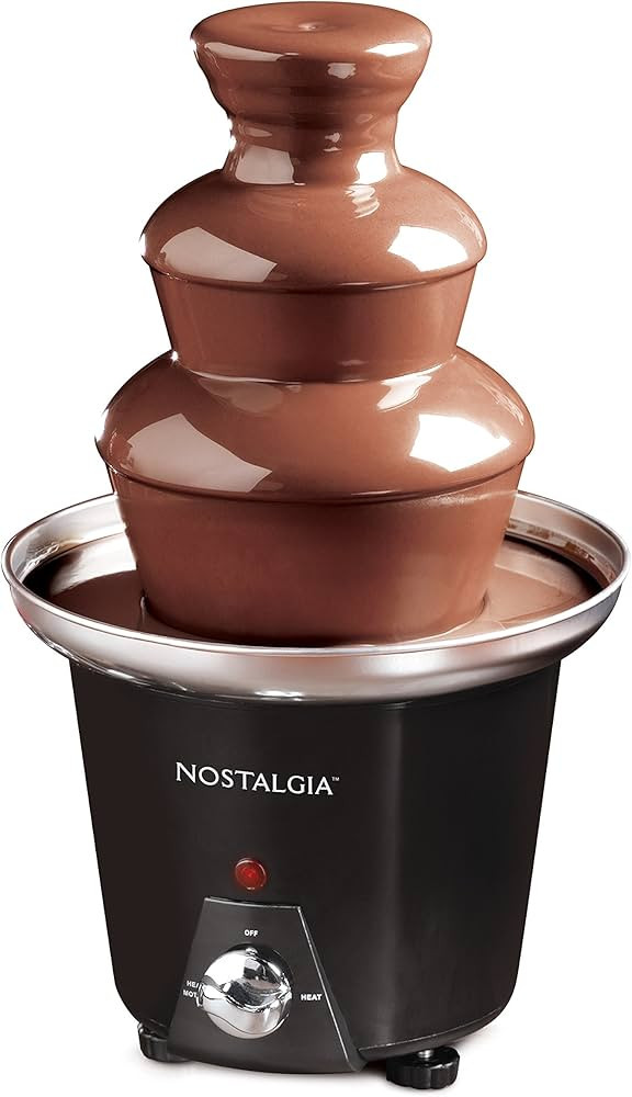 Nostalgia Electric Chocolate Fondue Fountain, 24-Ounce, 3-Tier Set, Fountain Machine for Cheese, ... | Amazon (US)