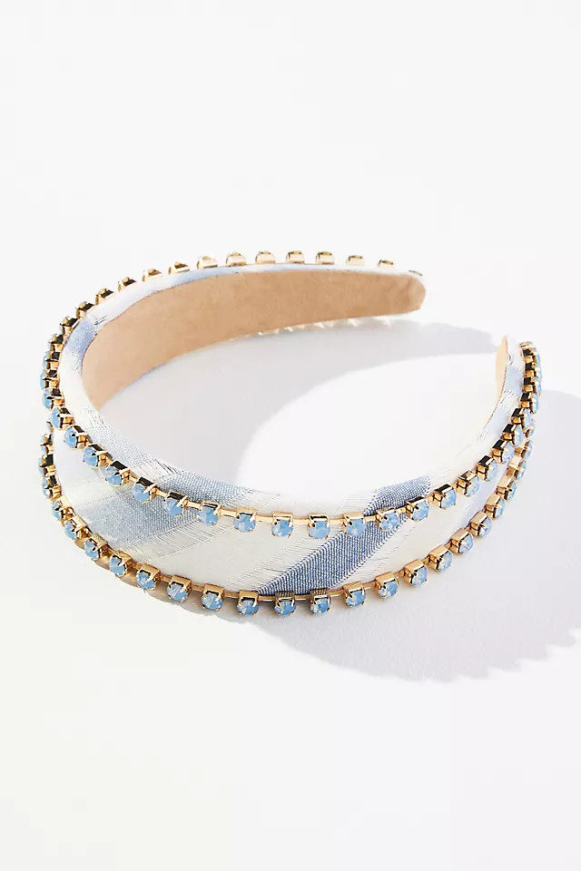 Violet and Brooks Striped Crystal Headband | Anthropologie (US)