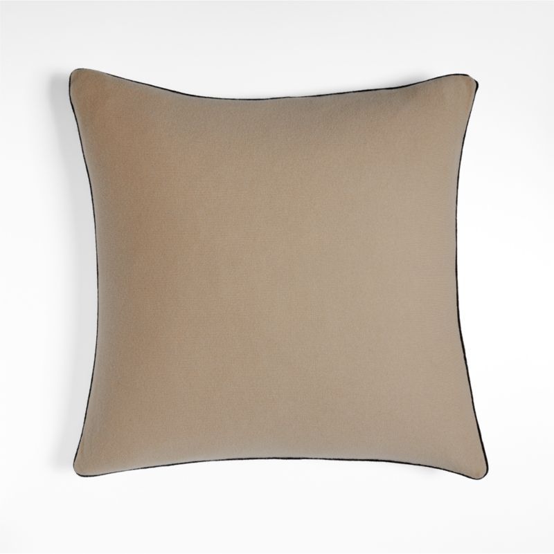 Bardot 20" Recycled Cashmere and Wool Brown Pillow Cover | Crate & Barrel | Crate & Barrel