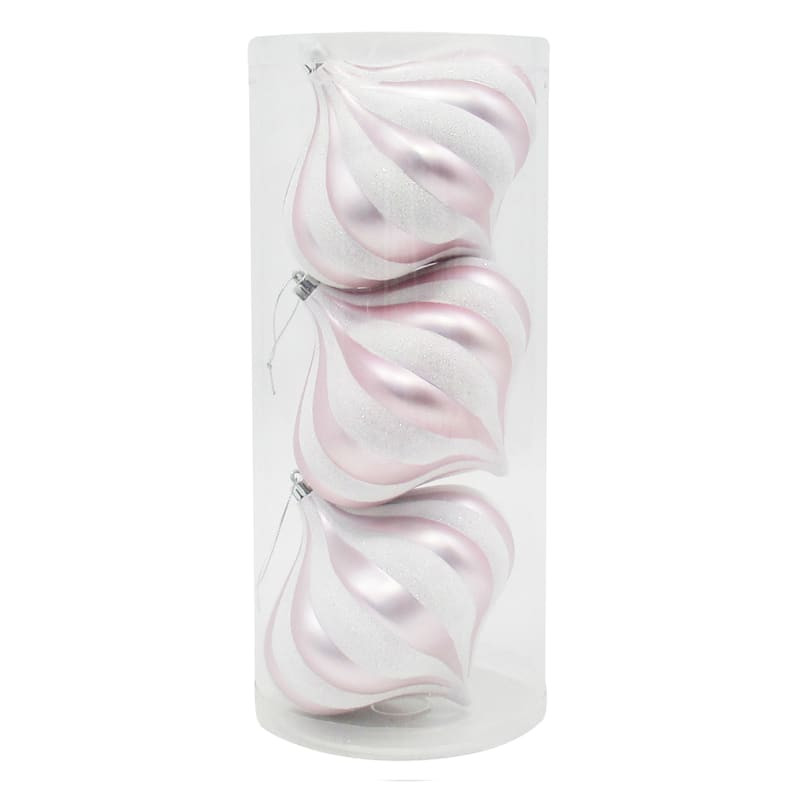 3-Count Pink & White Large Onion Ornaments, 5.9" | At Home