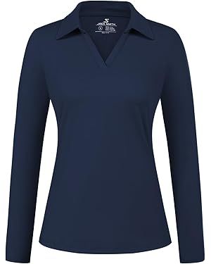 JACK SMITH Women Collared Polo Shirts Long Sleeve Workout Tops for Running Hiking Exercise | Amazon (US)
