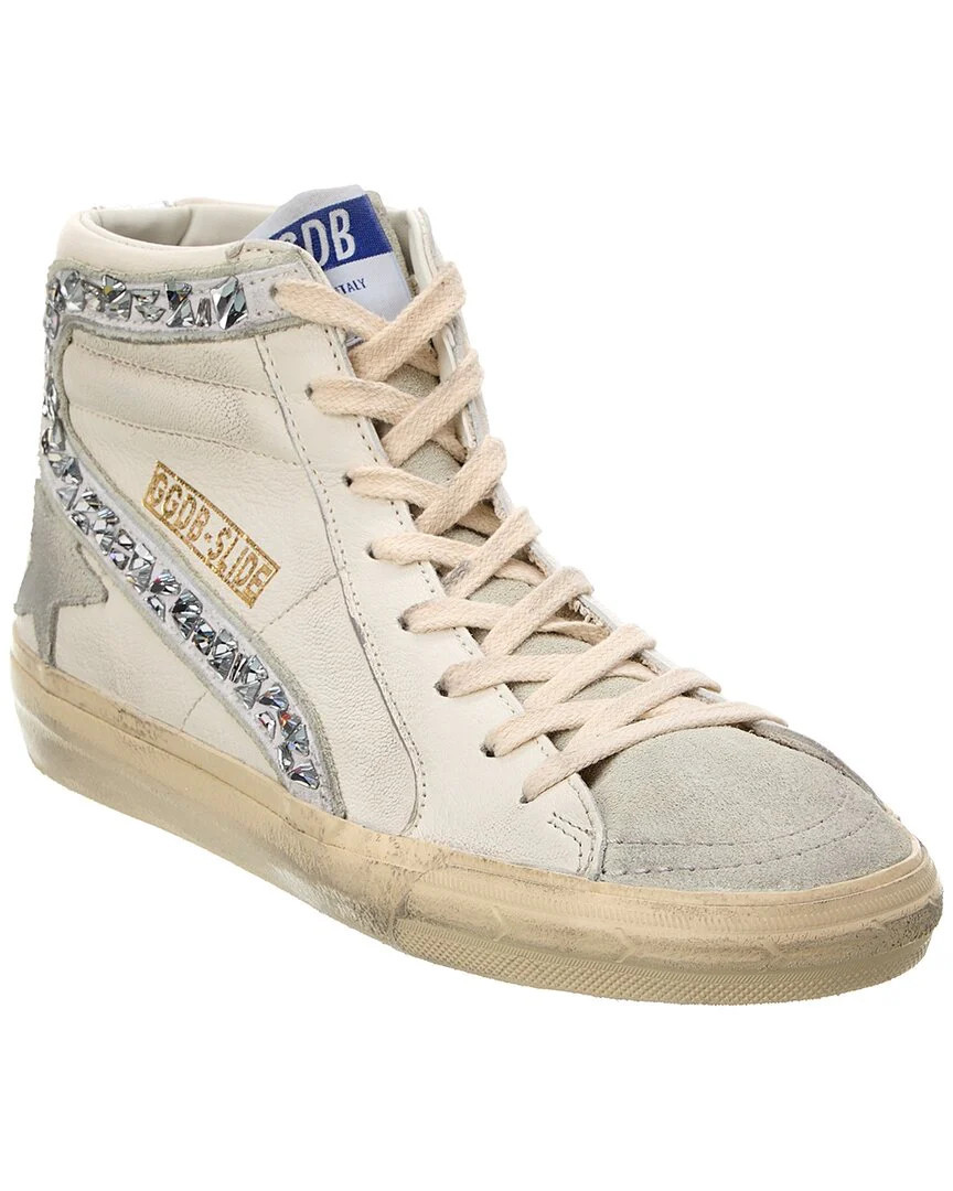 Golden Goose Slide Leather & Suede High-Top Sneaker | Shop Simon