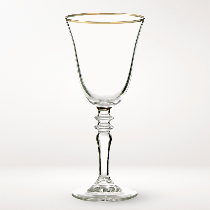 Gold Rim Wine Glasses, Set of 4 | Williams-Sonoma
