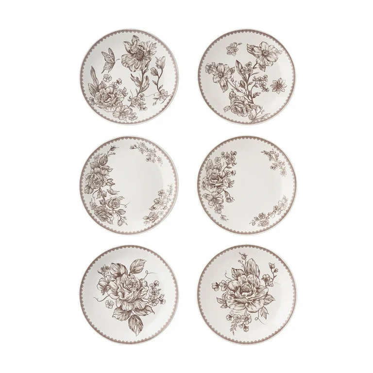 The Pioneer Woman Agatha Stoneware Appetizer Plate, Brown | Walmart (US)