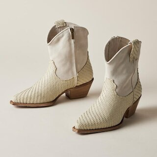 Sundance Women's Woven Sojourner Boots in Cream 40 | Sundance Catalog