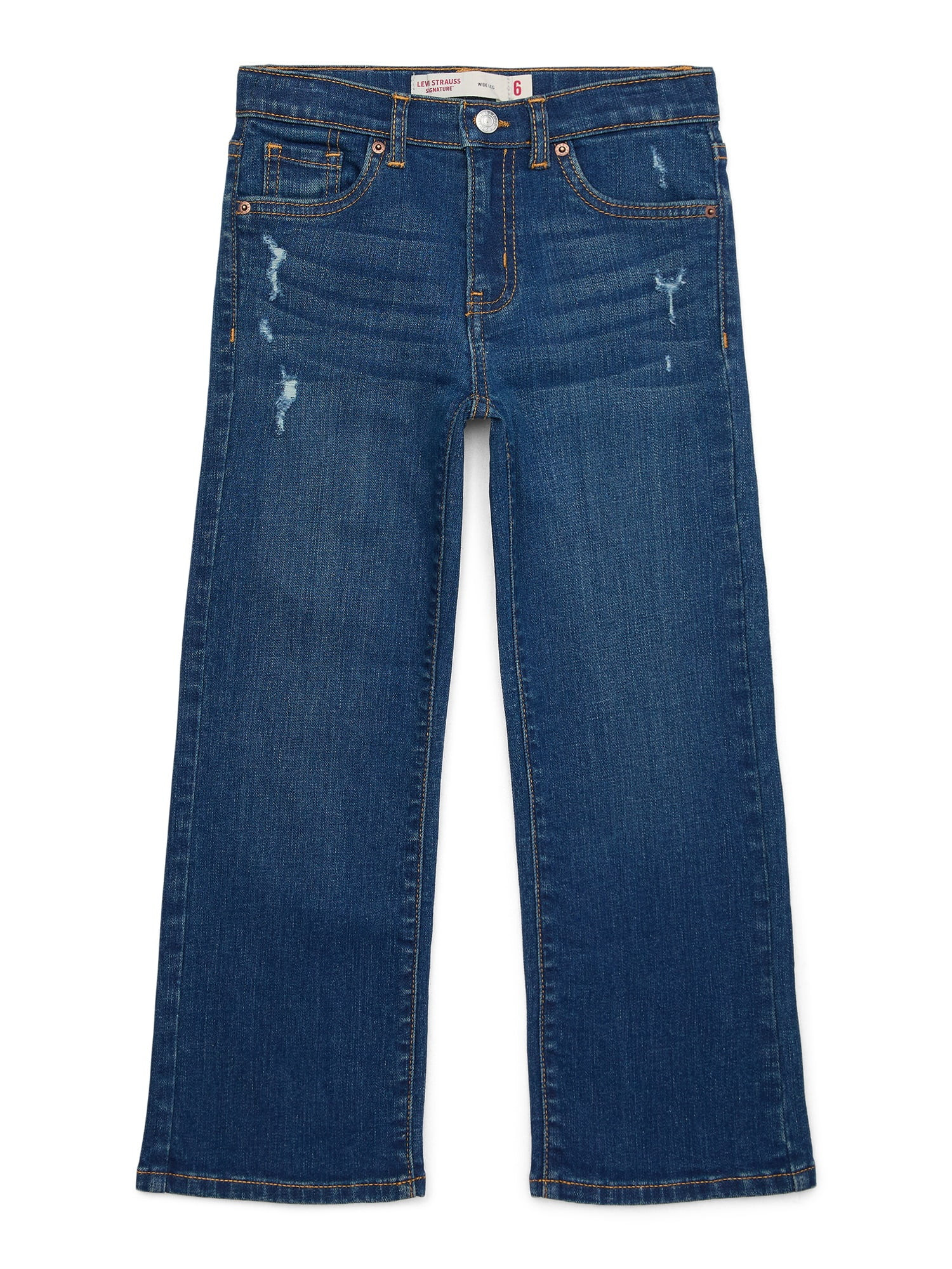 Levi Strauss Signature Girls Wide Leg Jeans, Sizes 5-18 | Walmart (US)