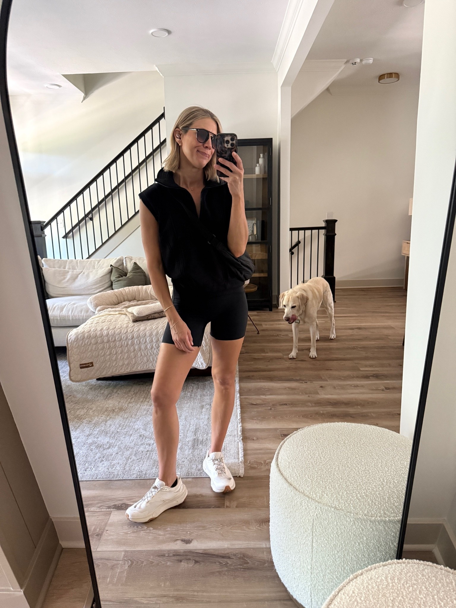 Wearing small bike shorts, sports bra + fleece, sneakers tts

Spanx Code: LAWXSPANX (first time purchase only)

#LTKOver40 #LTKActive #LTKmorningroutine