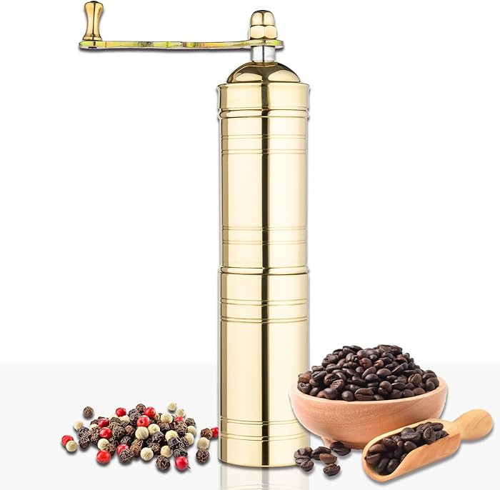 Decorative Handmade Turkish Black Pepper & Coffee Grinder, Refillable Turkish Spice Mill with Adj... | Amazon (US)