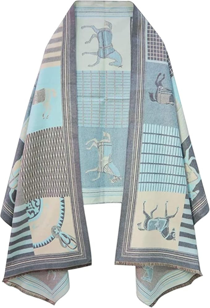 EXTREE Scarfs for Women Pashmina Silky Shawl Wrap for Evening Dressing Horse Scarf Blanket Open F... | Amazon (US)