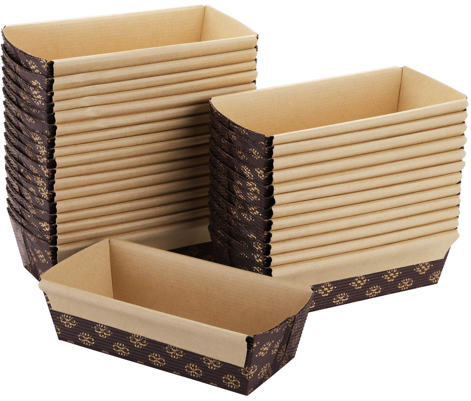 Lawei 30 Pack Paper Loaf Pans, Disposable Paper Baking Loft Mold, 6 x 2.5 x 2 inch Rectangle Pape... | Amazon (US)