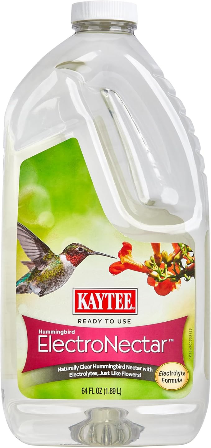 Kaytee Hummingbird ElectroNectar Wild Bird Food, Ready to Use, 64 Ounces | Amazon (US)