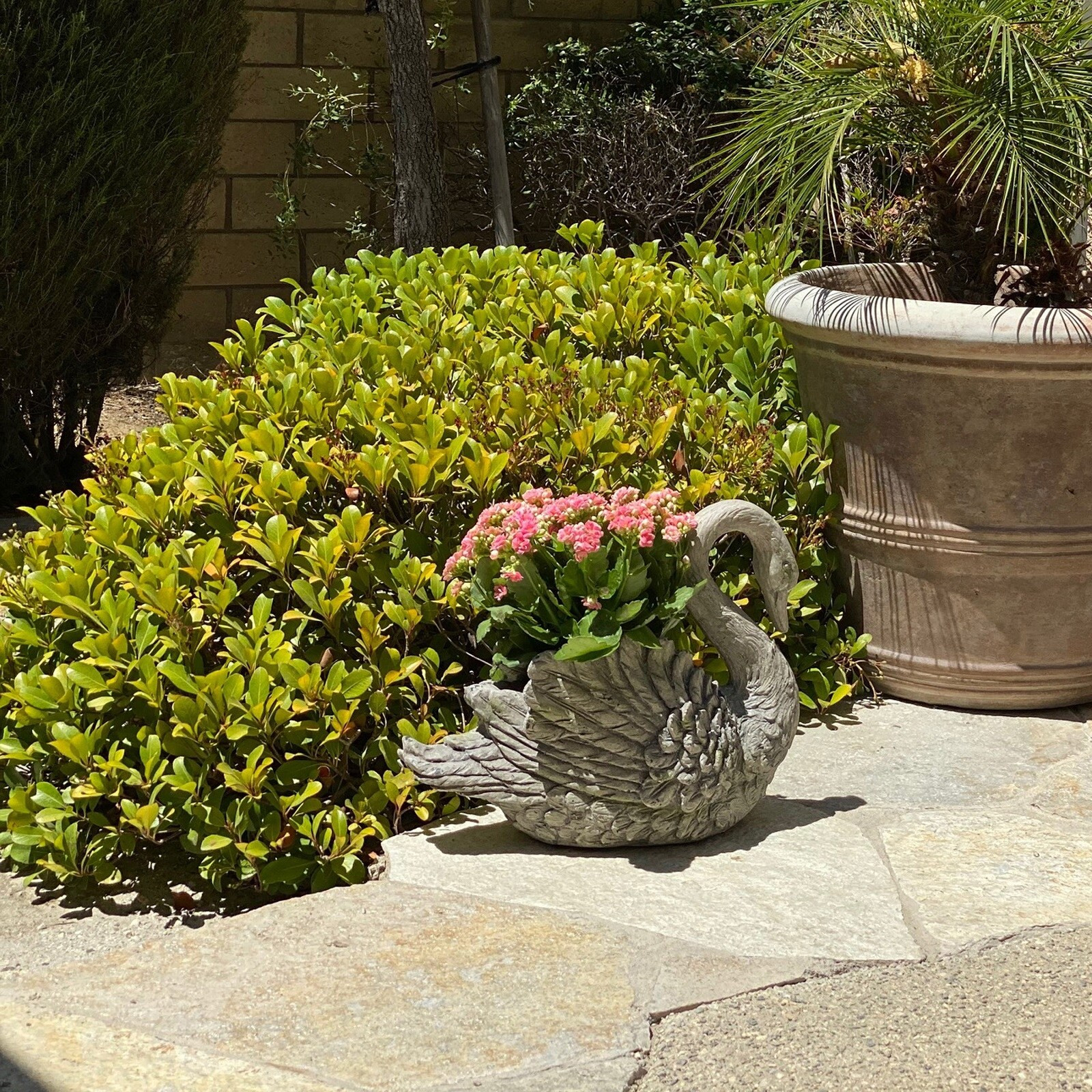 Swan Indoor Outdoor Planter Garden Decor Sculpture | Bed Bath & Beyond