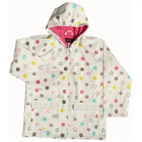 Little Girls White Polka Dots Rain Coat 4T | Walmart (US)