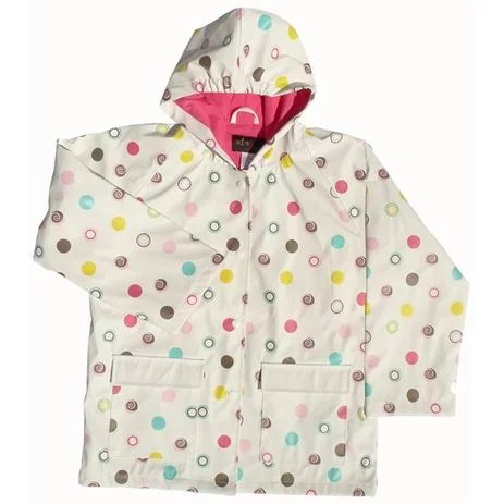 Little Girls White Polka Dots Rain Coat 4T | Walmart (US)