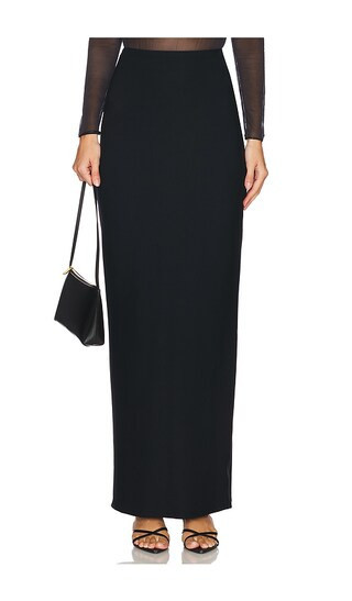 Commando Butter Luxe Maxi Column Skirt in Black. - size XS | Revolve Clothing (Global)
