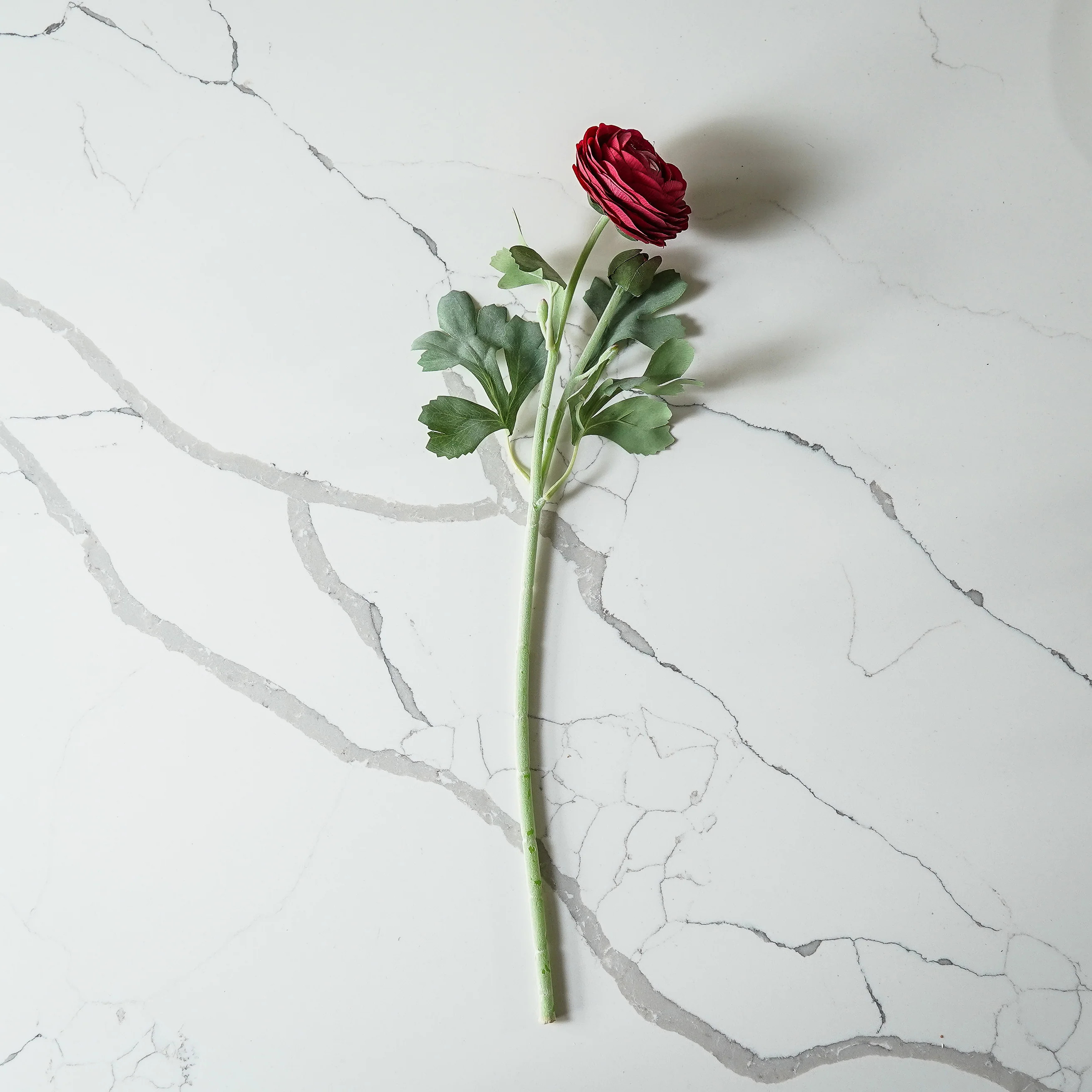 Real Touch Ranunculus Stem | Deep Red | MJHome