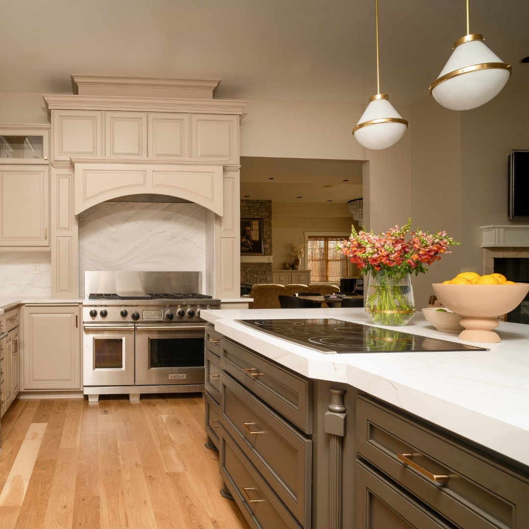A kitchen remodel dream by SMI featuring timeless touches and standout lighting. We’re obsessed with how the Blair Pendant from Rejuvenation brings vintage charm to this space—its brass fixture and cased white glass shade are a refined nod to 1940s French industrial design. Tap to shop the look!

#LTKHome #LTKStyleTip