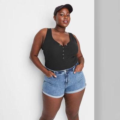 Women's Snap Placket Bodysuit - Wild Fable™ | Target