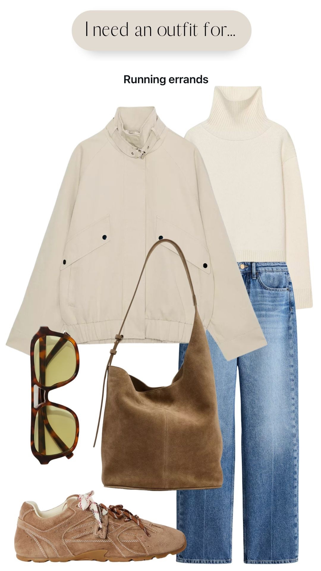 I need an outfit for: Running Errands 

#LTKshoes #LTKbag #LTKstyletip