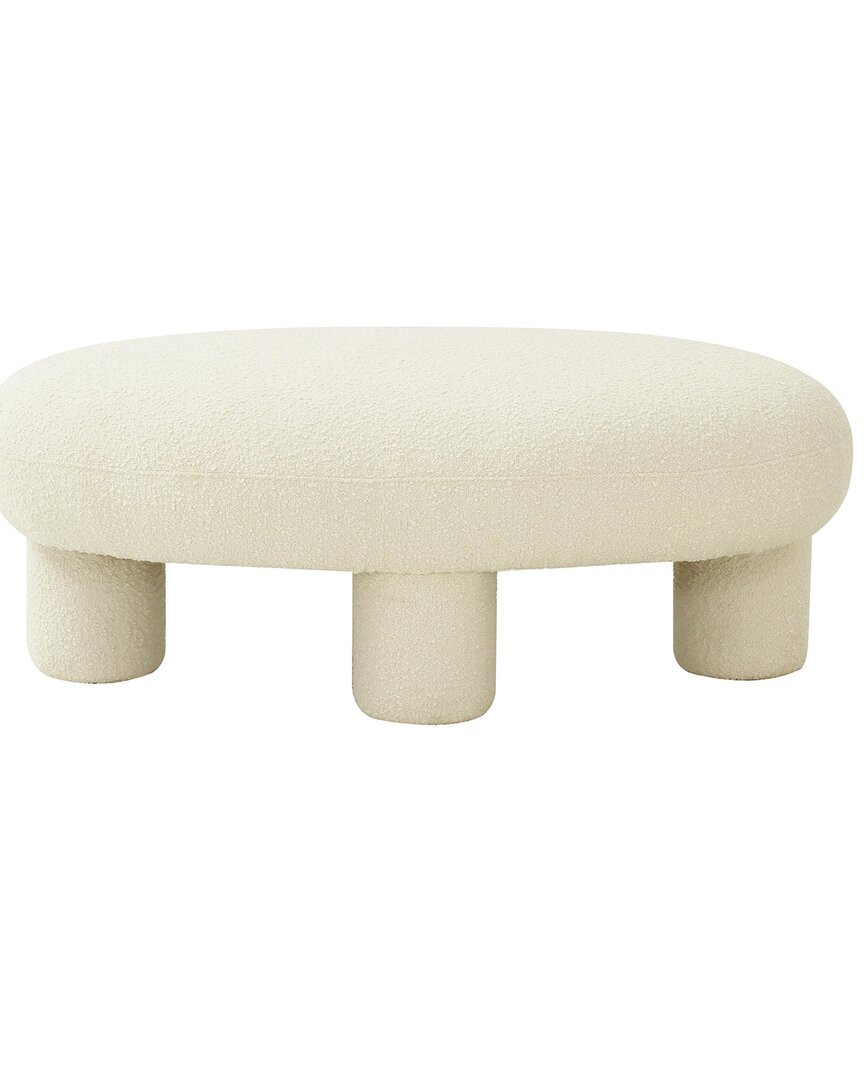 TOV Furniture Discus Boucle Ottoman | Gilt