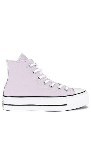 Chuck Taylor All Star Lift Canvas Sneaker in Pale Amethyst, White, & Black | Revolve Clothing (Global)