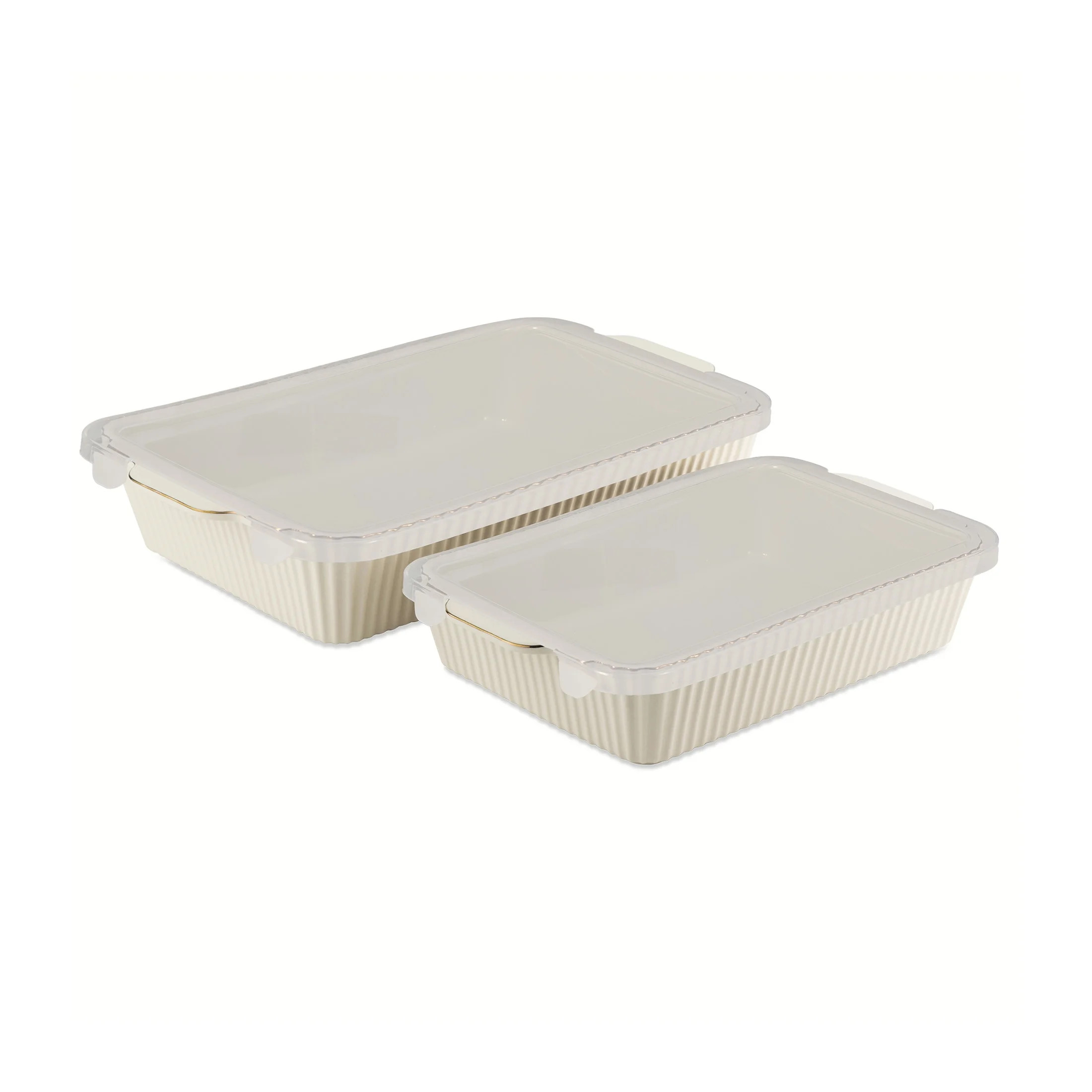 Thyme & Table 4-Piece Stoneware Casserole Dish Bakeware Set, Includes Lids, 9"x13" , 7"x10" Baker... | Walmart (US)