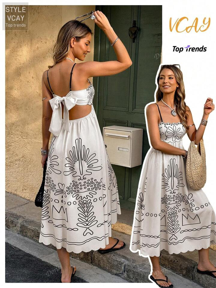 Women Floral Print Ruffle Strap Midi Dress
4.96
(28)
 | SHEIN