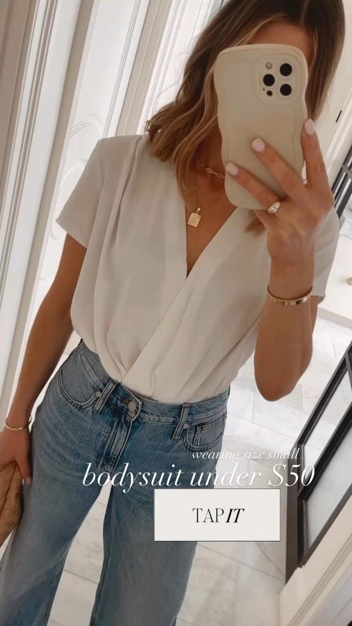 Wearing size small in the bodysuit and 26 in jeans. 

#LTKunder100 #LTKunder50