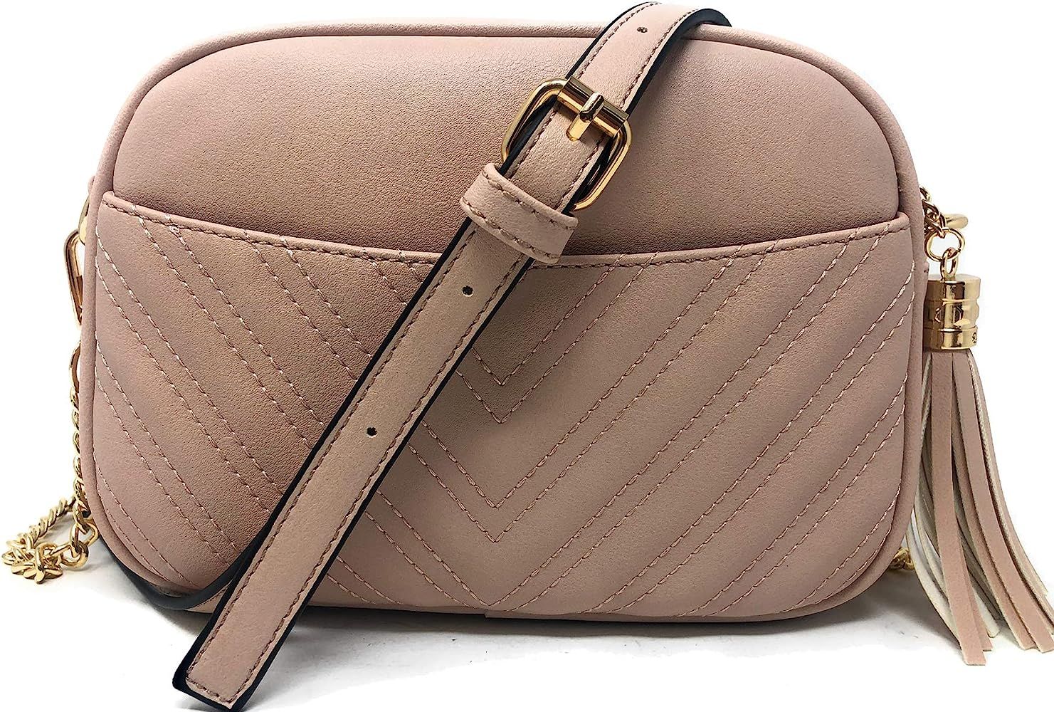 lola mae fashion cross body bag quilted front pocket with tassel (Black): Handbags: Amazon.com | Amazon (US)