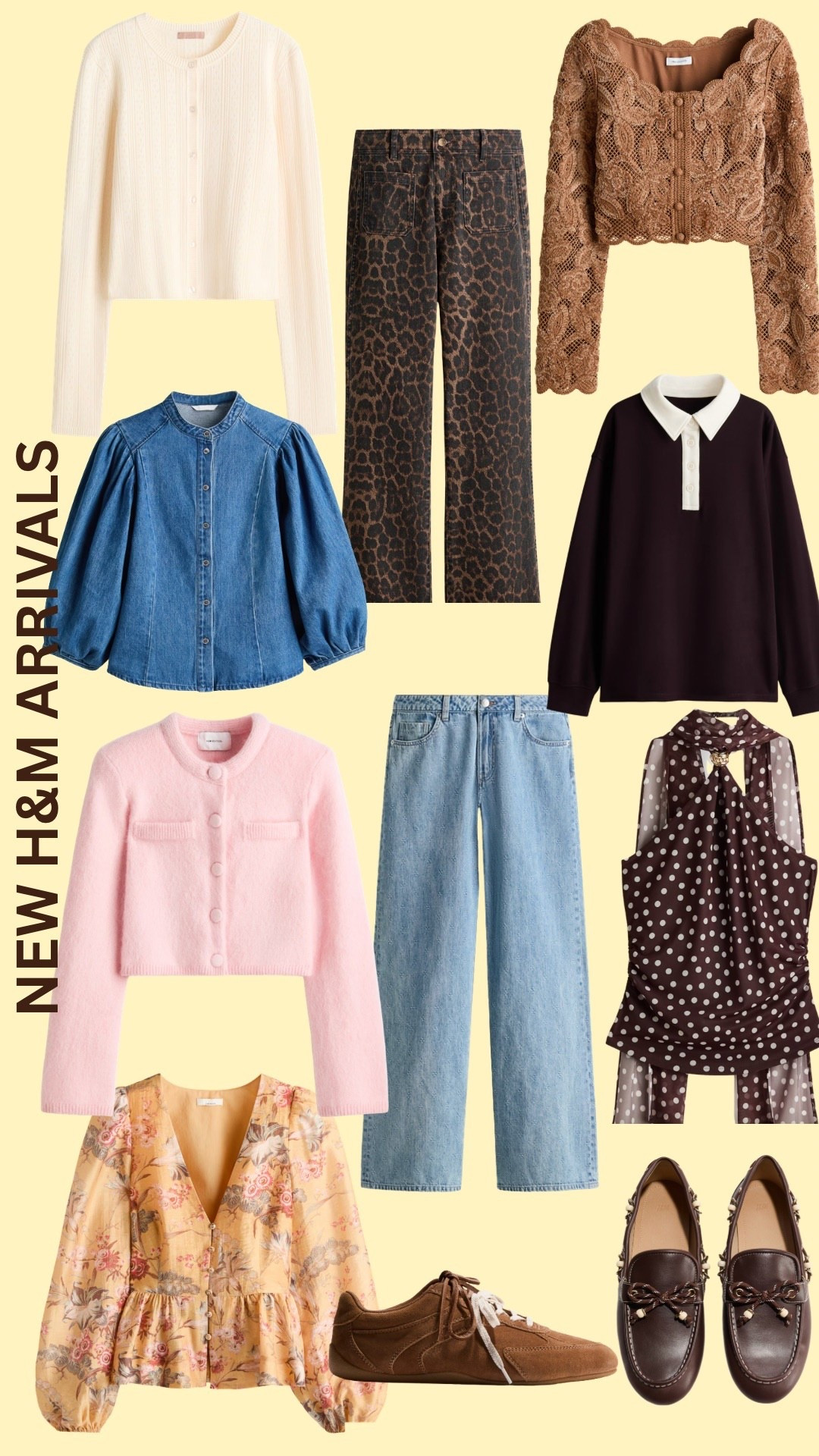 H&M new arrivals spring jeans denim cardigan pointelle loafers boat shoes miu miu dupes 

#LTKootd