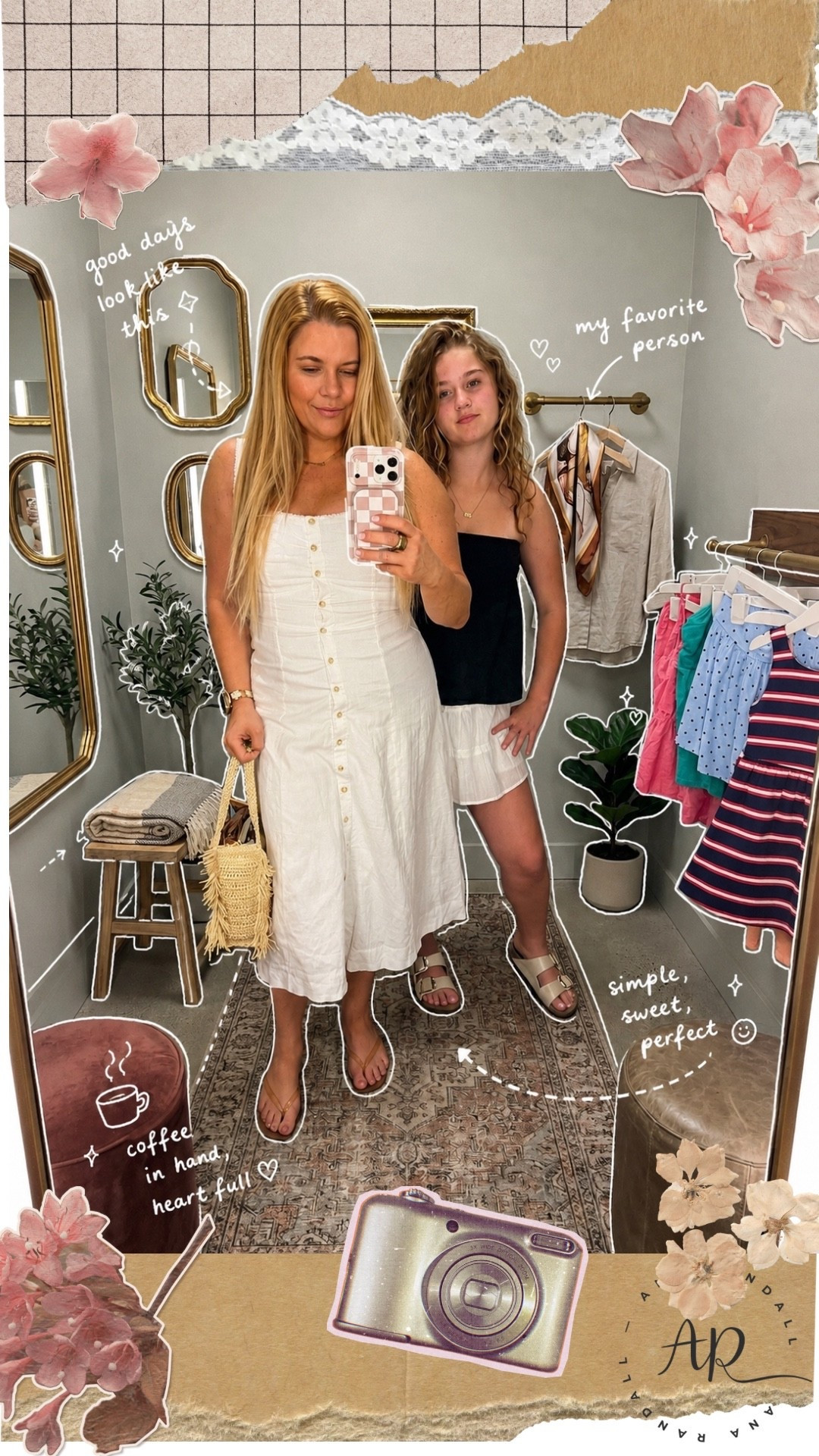 🌸Good days look like this... 🌸
There is something so magical about a fitting room try-on session with my favorite person. We spent the day laughing, chatting about everything, and trying on the cutest outfits. 

😊 Pro tip: treat your phone like a real camera, live in the moment, and watch the magic of connection happen right in front of the mirror! Simple, sweet, and absolutely perfect!

Ana Randall💗

#LTKstyletip #LTKü50 #LTKshoes