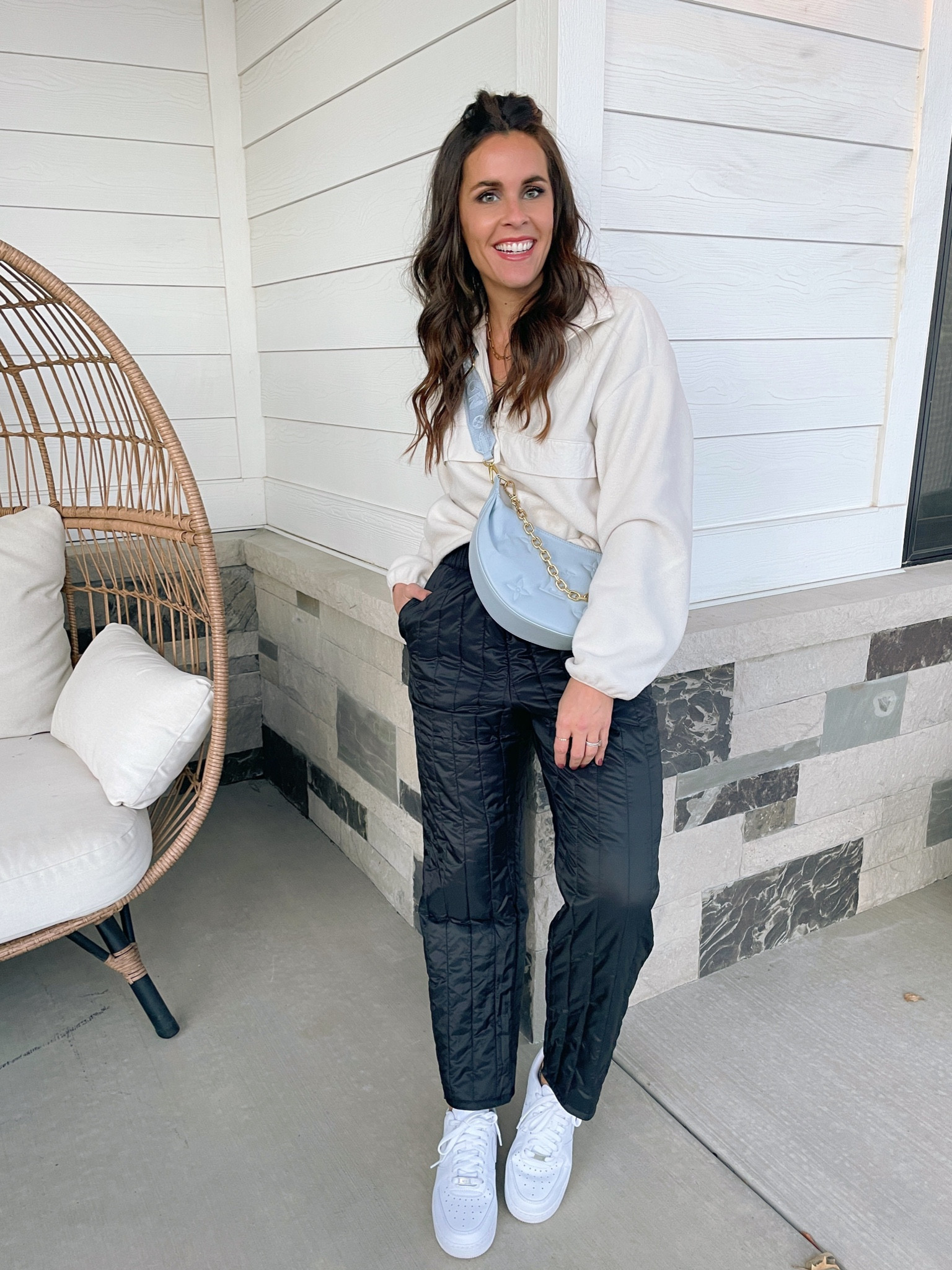 Basketball mom vibes. I’m very obsessed with these quilted Nike pants!! I’m always cold and these are the perfect sporty and chic but warm pants! 

#LTKSeasonal #LTKunder100 #LTKfit