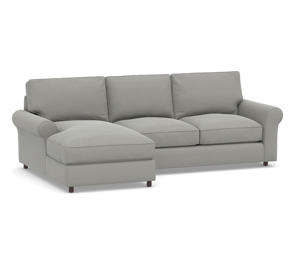 PB Comfort Roll Arm Upholstered Sofa Chaise Sectional | Pottery Barn (US)