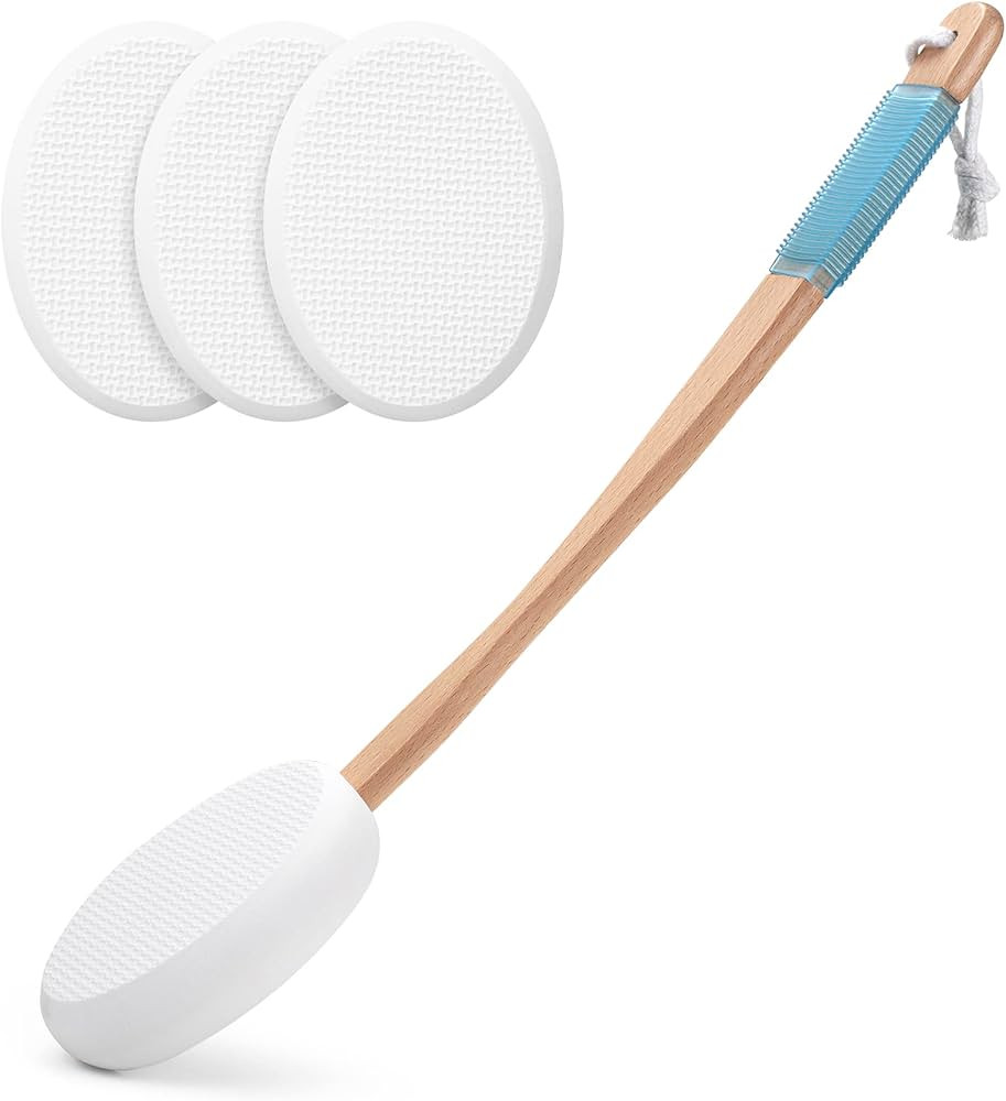 AmazerBath Lotion Applicator for Back, Feet, 4 Replacement Pads with 17" Curved Handle, Back Suns... | Amazon (US)