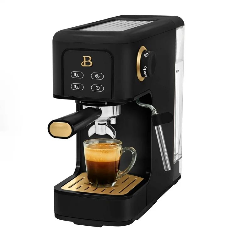 Beautiful Slim Espresso Maker with 20-Bar Pressure, Black Sesame by Drew Barrymore | Walmart (US)