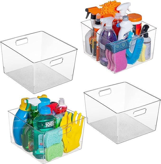 Amazon.com: ClearSpace Plastic Storage Bins – XL 4 Pack Perfect Kitchen Organization or Pantry ... | Amazon (US)