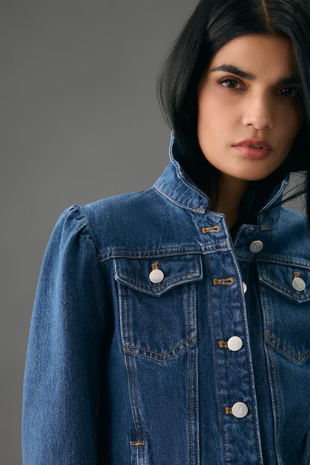 Pilcro Puff-Sleeve Denim Jacket | Anthropologie (US)