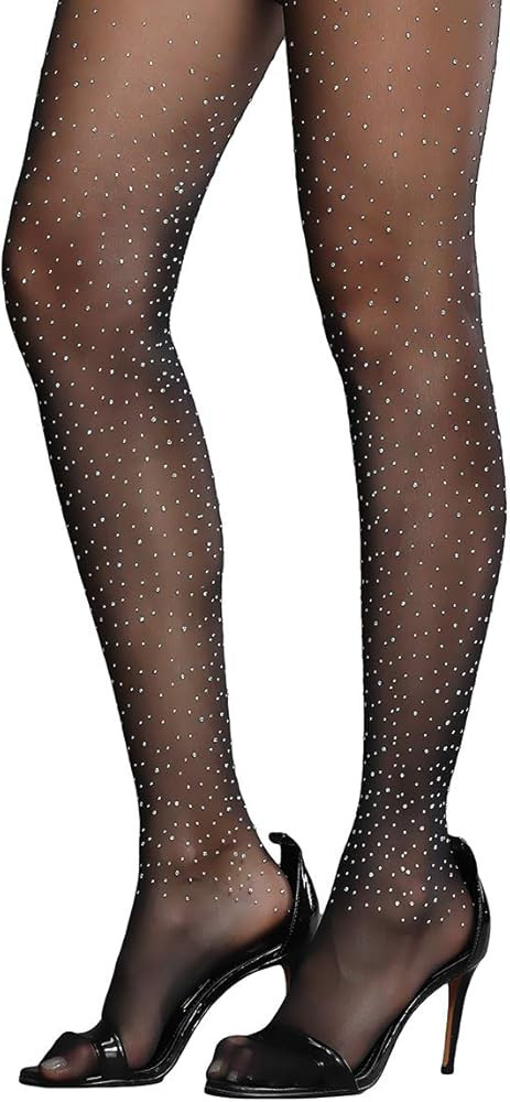 Women's Shimmer Tights Silk Reflections Control Top Pantyhose Sparkly Rhinestone Sheer Stockings | Amazon (US)