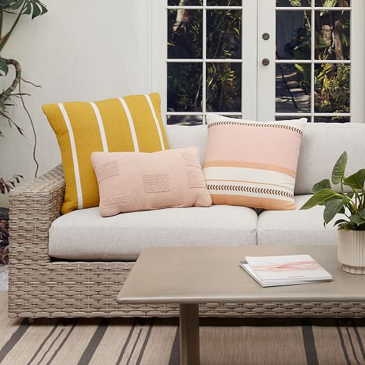 Simple Stripe Indoor/Outdoor Pillow | West Elm (US)
