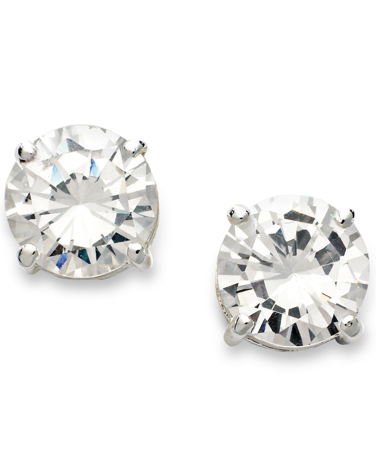 Lauren Ralph Lauren Large Cubic Zirconia Stud Earrings - Crystal | Macy's