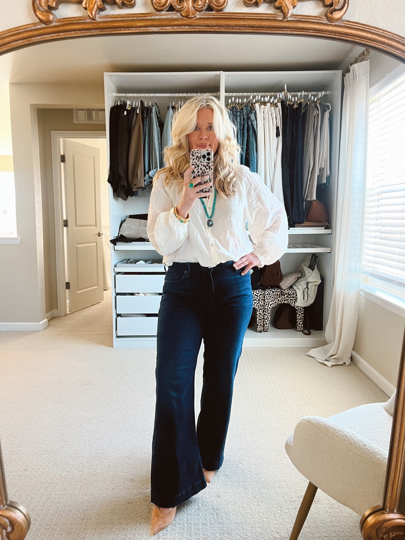 ✨Tap the bell, save and ❤️ start here over 40 fashion, midlife style, midsize fashion and luxury looks for less.  

1. Boyfriend 12 (size down if in between sizes.) 
2. Straight leg 12 (size up if in between sizes.)
3. Flare bow leg 31 petite (size down if in between sizes.)
4. Midrise lose 12 (size down if in between sizes.) 


For years, I thought finding jeans that worked with my belly meant finding the “right size.”

Turns out, the number on the tag was only part of it.

The shape of the jean changes everything.

Flare bow leg gives me balance.
Straight gives me that long ’90s-supermodel line.
Boyfriend gives me ease.
Mid-rise loose gives my belly + hips breathing room.

Same body in every photo. Completely different fit.

That’s what Outfit Physics™ is about—learning what works with our bodies, so getting dressed feels easier again.

Comment JEANS and I’ll send all 4 pairs + exactly what size I’m wearing.

👑 Helping you look good, feel good.-Lindsey Denver   Check back daily for belly-friendly style, confidence, and Outfit Physics™.

Comment SHOP below to receive a DM with the link to this post on my LTK ⬇ https://liketk.it/6p95f

Comment SHOP below to receive a DM with the link to this post on my LTK ⬇ https://liketk.it/6p97J