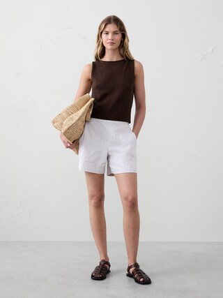 Cropped Boat-Neck Sweater Shell | Banana Republic Factory | Banana Republic Factory